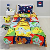 Pokmon Retro Blue Kids Bedding Set - Single
