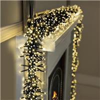 Premier Decorations Warm White LED Christmas Cluster Lights