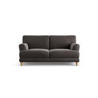 Habitat Askem Velvet 2 Seater Sofa - Slate Grey - Ash Leg