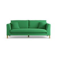 Habitat Aston Fabric 3 Seater Sofa - Emerald Green - Ash Leg