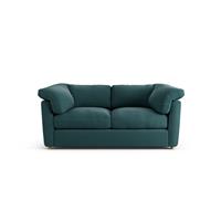 Habitat Wynn Fabric 2 Seater Sofa - Teal - Ash Leg