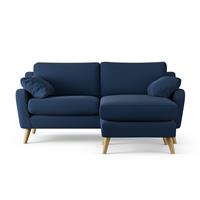 Habitat Ivor Right Hand Corner Sofa - Navy Blue - Ash Leg
