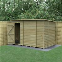 Forest 4Life Overlap Windowless Pent Shed - 10 x 6ft