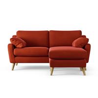 Habitat Ivor Right Hand Corner Sofa - Burnt Orange-Ash Leg