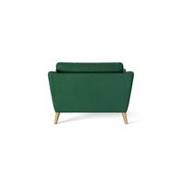 Habitat Ivor Fabric Cuddle Chair - Green - Ash Leg