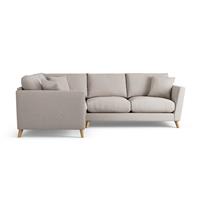 Habitat Lomond Left Hand Corner Sofa - Stone - Ash Leg