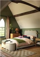 Habitat Onda Linen Double Headboard - Stripe Sage