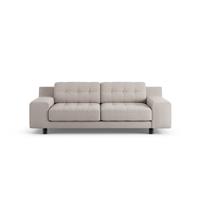 Habitat Hendricks Fabric 3 Seater Sofa - Stone - Black Leg