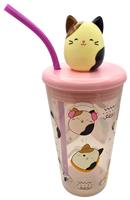 Hox Squishmallows Cam 3D White and Pink Soda Cup - 600ml