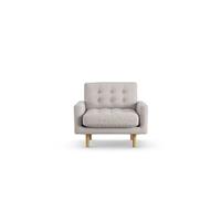 Habitat Fenner Fabric Armchair - Natural - Ash Leg