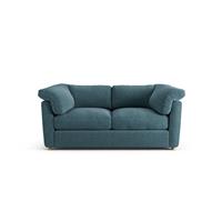 Habitat Wynn Fabric 2 Seater Sofa - Blue - Ash Leg