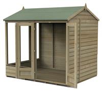 Forest Beckwood Shiplap Reverse Apex Summerhouse - 8 x 6ft