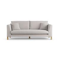 Habitat Aston Fabric 3 Seater Sofa - Natural - Ash Leg