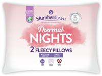 Slumberdown Thermal Nights Medium Fleecy Pillow - 2 Pack