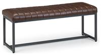 Julian Bowen Brooklyn Faux Leather Dining Bench - Brown