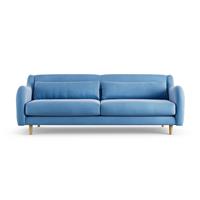 Habitat Turnmill Velvet 4 Seater Sofa - Sky Blue - Ash Leg