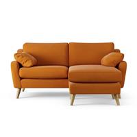 Habitat Ivor Right Hand Corner Sofa - Orange - Ash Leg