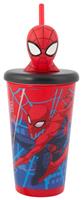Spider-Man 3D Head Blue and Red Soda Cup - 440ml