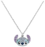 Disney Silver Plated Stitch Stone Set Pendant Necklace