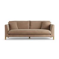 Habitat Aston Velvet 4 Seater Sofa - Latte - Ash Leg