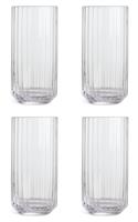 Habitat Wide Ribbed Set of 4 Hi Ball Glasses