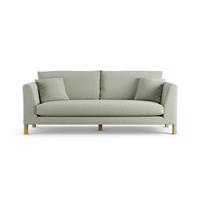 Habitat Aston Fabric 3 Seater Sofa - Sage Green - Ash Leg