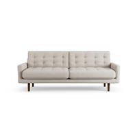 Habitat Fenner Fabric 3 Seater Sofa - Natural - Dark Leg