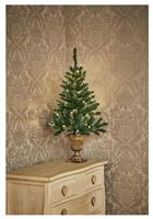 Premier Decorations 3ft Pre lit Flocked Table Christmas Tree