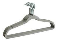 Argos Home Set of 10 Velvet Flocked Hangers - Grey