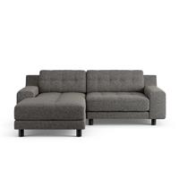 Habitat Hendricks Left Hand Corner Sofa - Charcoal-Black Leg