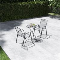 Pacific Savoy 2 Seater Metal Garden Bistro Set - Grey