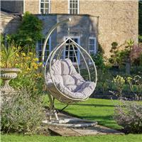 Pacific Blake Metal Hanging Garden Egg Chair - Grey