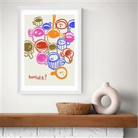 East End Prints Another White Frame Art Print - A2