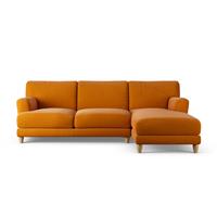 Habitat Askem Fabric Right Hand Corner Sofa -Orange-Ash Leg