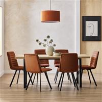 Argos Home Zayn Birch Dining Table & 4 Copper Chairs