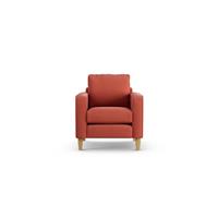 Habitat Flint Fabric Armchair - Papaya - Ash Leg