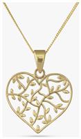 Revere 9ct Yellow Gold Heart of Vines Pendant Necklace