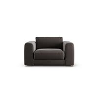 Habitat Ayr Velvet Cuddle Chair - Grey