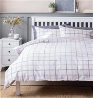 Habitat Brushed Cotton Modern Check Bedding Set - King size