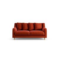 Habitat Swift Velvet 2 Seater Sofa - Burnt Orange - Ash Leg