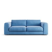 Habitat Ayr Velvet 4 Seater Sofa - Sky Blue