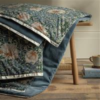 Habitat Morris & Co. Pimpernel Quilted Throw-Blue -200x150cm