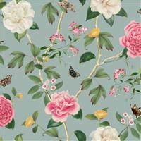 RHS Chinoiserie Charmer Blue Wallpaper