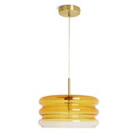Habitat Ribbed Ombre Glass Pendant Light - Orange
