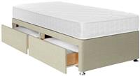 Argos Home Dalham Memory Single 2 Drawer Divan Bed - Natural