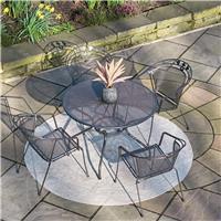 Pacific Elegance 4 Seater Metal Patio Set - Grey