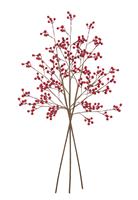 Argos Home Artificial Red Berry Branch Stems 3 Pack - 80cm