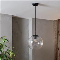 Habitat Coleman Metal Pendant Light - Matte Black