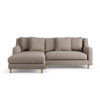 Habitat Swift Left Hand Corner Sofa - Mocha - Ash Leg