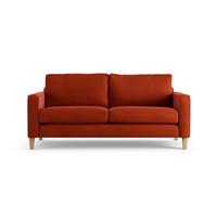 Habitat Flint Velvet 3 Seater Sofa - Burnt Orange - Ash Leg